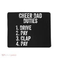 Cheerleading Papa Cheer Dad Duties Drive Pay Clap Mousepad thumb 0