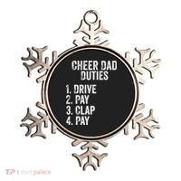 Cheerleading Papa Cheer Dad Duties Drive Pay Clap Ornament thumb 0