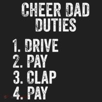 Cheerleading Papa Cheer Dad Duties Drive Pay Clap Hat thumb 2