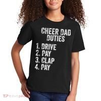 Cheerleading Papa Cheer Dad Duties Drive Pay Clap Kids T-Shirt thumb 2