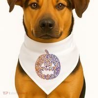 Candy Pumpkin USA-Made Doggie Bandana thumb 1
