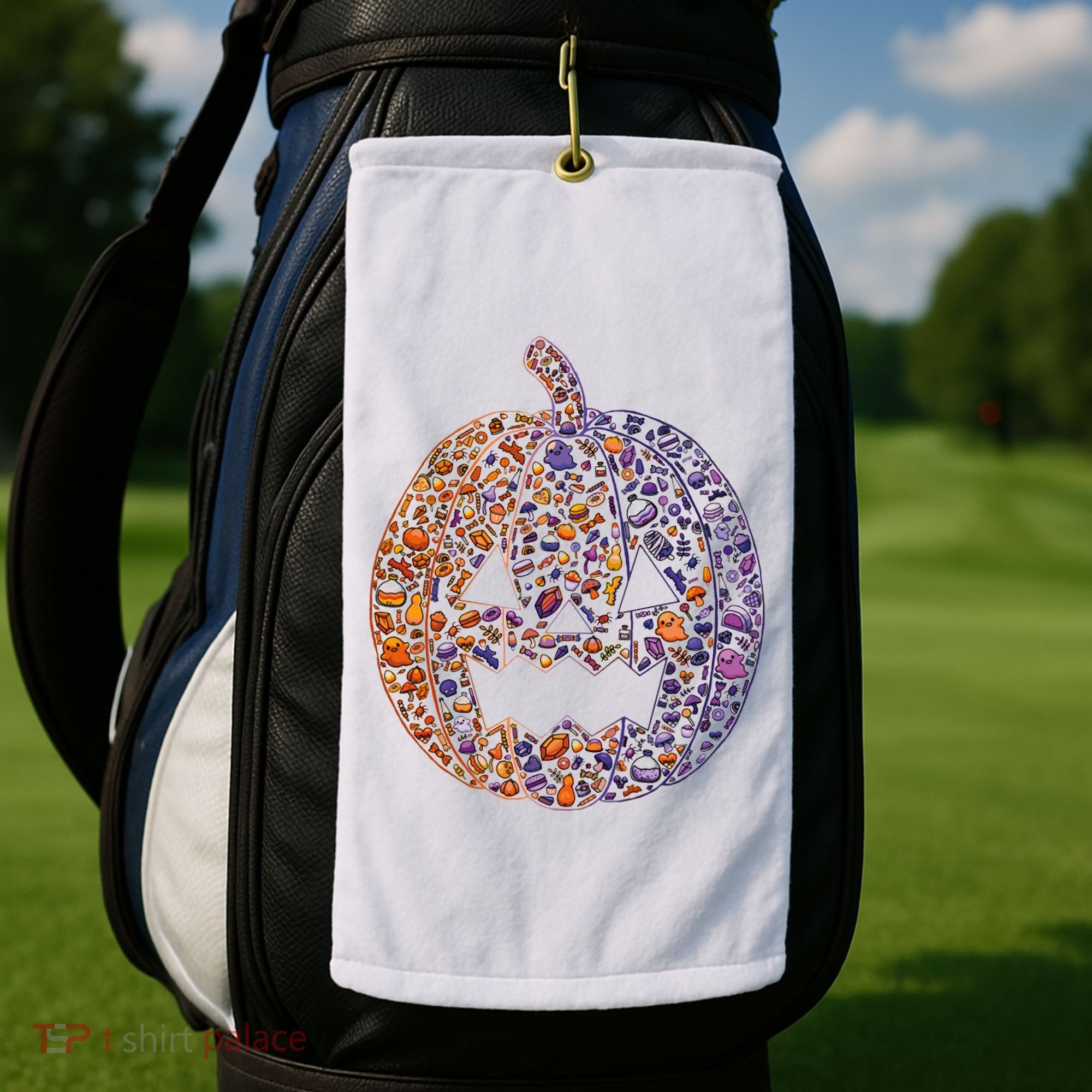 Candy Pumpkin Golf Towel