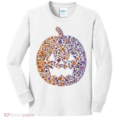 Candy Pumpkin Kids Long Sleeve Shirt