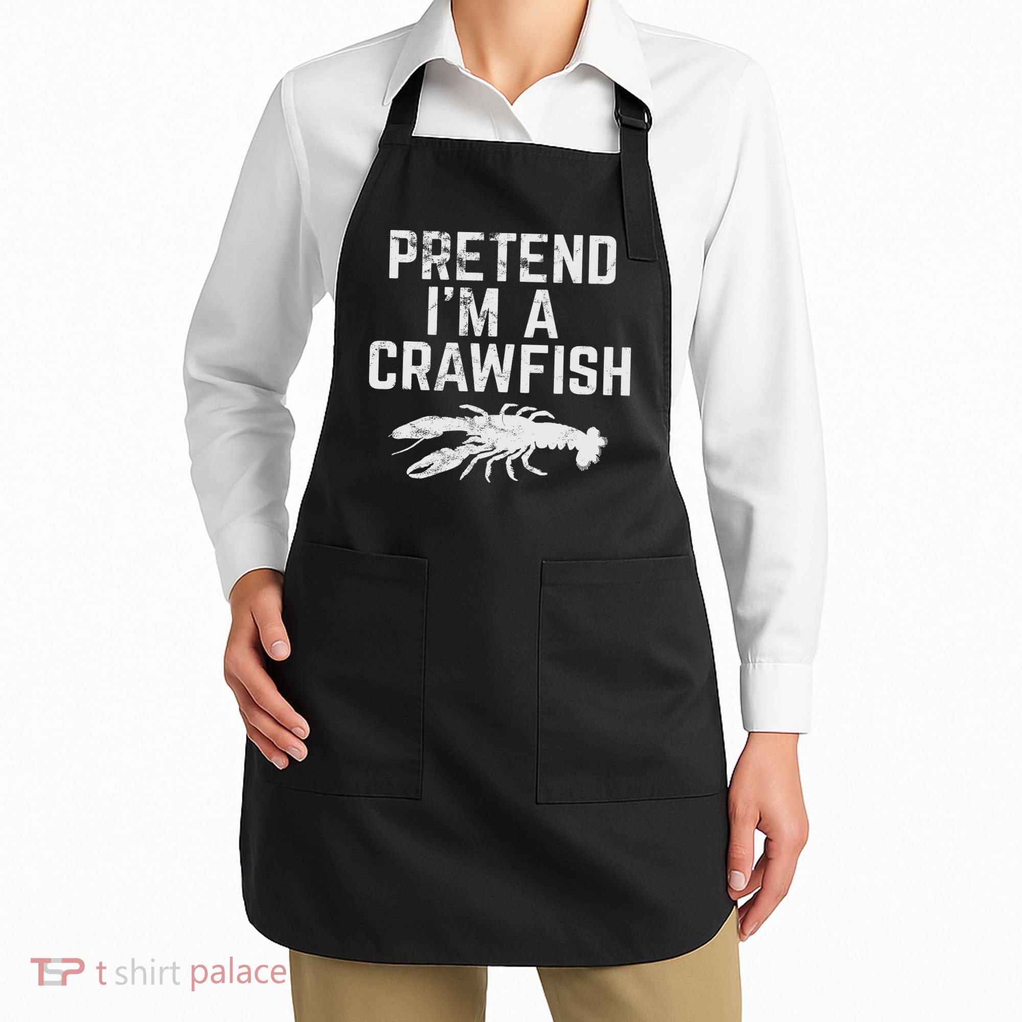 Crawfish Pretend Cute Cajun Food Retro Gif Apron