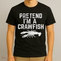 Crawfish Pretend Cute Cajun Food Retro Gif T-Shirt thumb 3