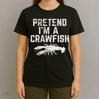 Crawfish Pretend Cute Cajun Food Retro Gif T-Shirt thumb 4