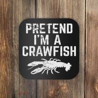 Crawfish Pretend Cute Cajun Food Retro Gif Coaster thumb 0