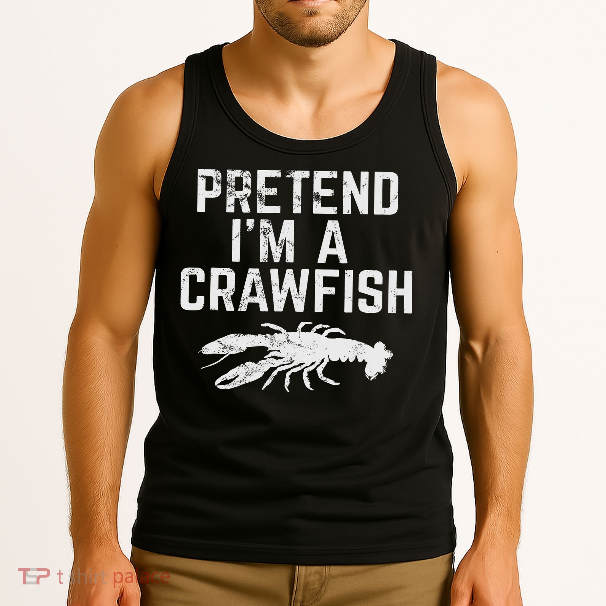 Crawfish Pretend Cute Cajun Food Retro Gif Tank Top