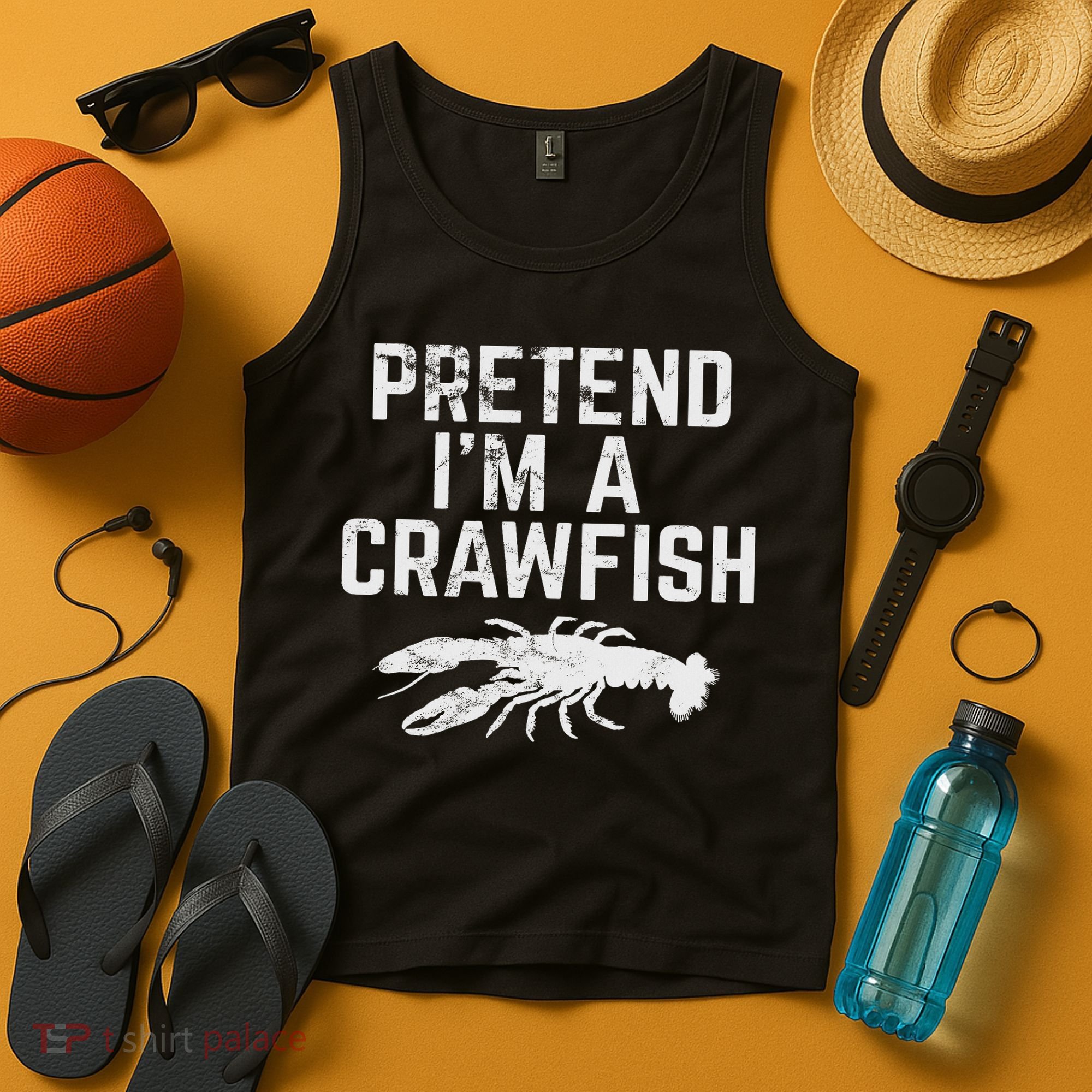 Crawfish Pretend Cute Cajun Food Retro Gif Tank Top