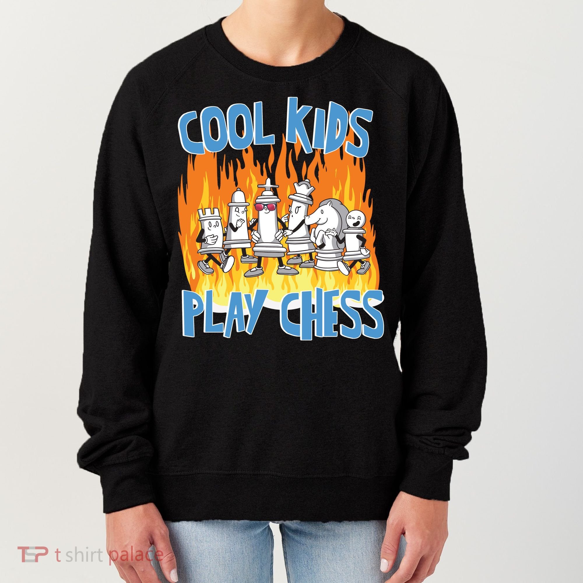 Chess Pieces Cool Kids Play Chess Women's Sweatshirt