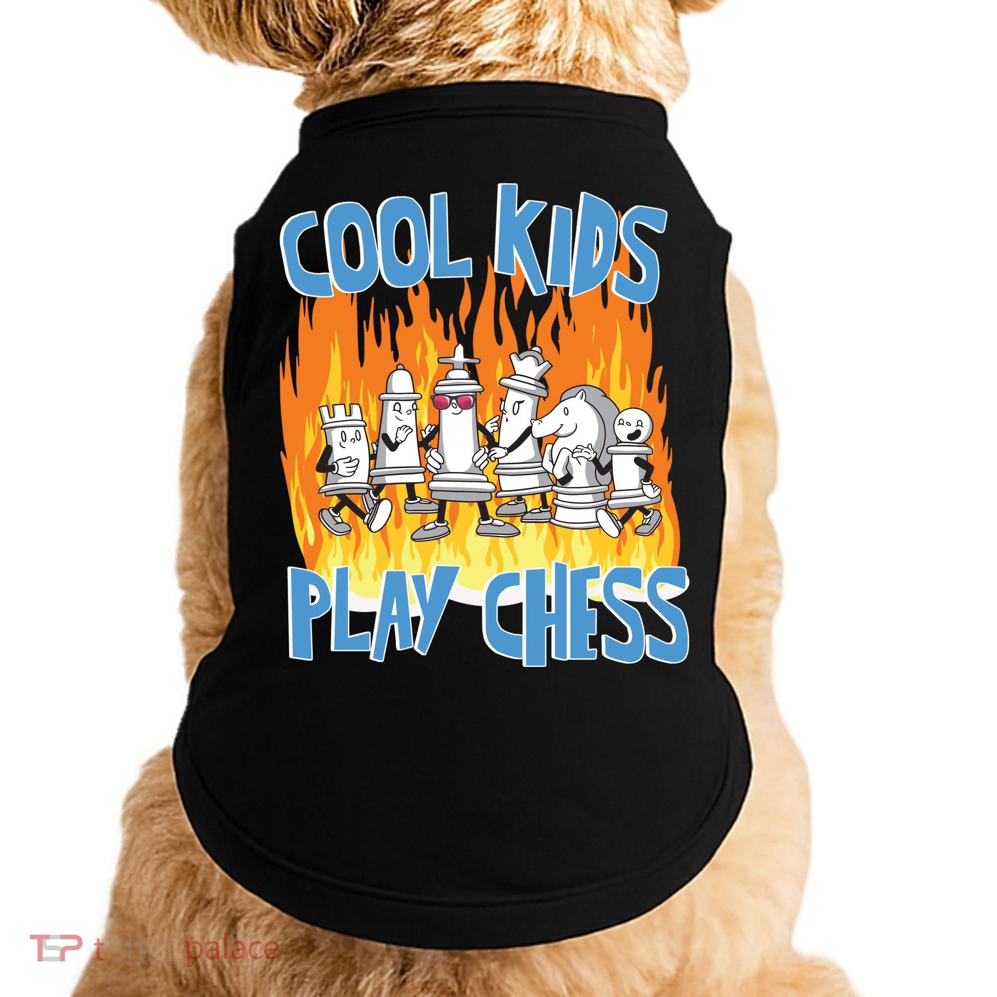 Chess Pieces Cool Kids Play Chess Doggie Tank