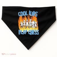 Chess Pieces Cool Kids Play Chess USA-Made Doggie Bandana thumb 0