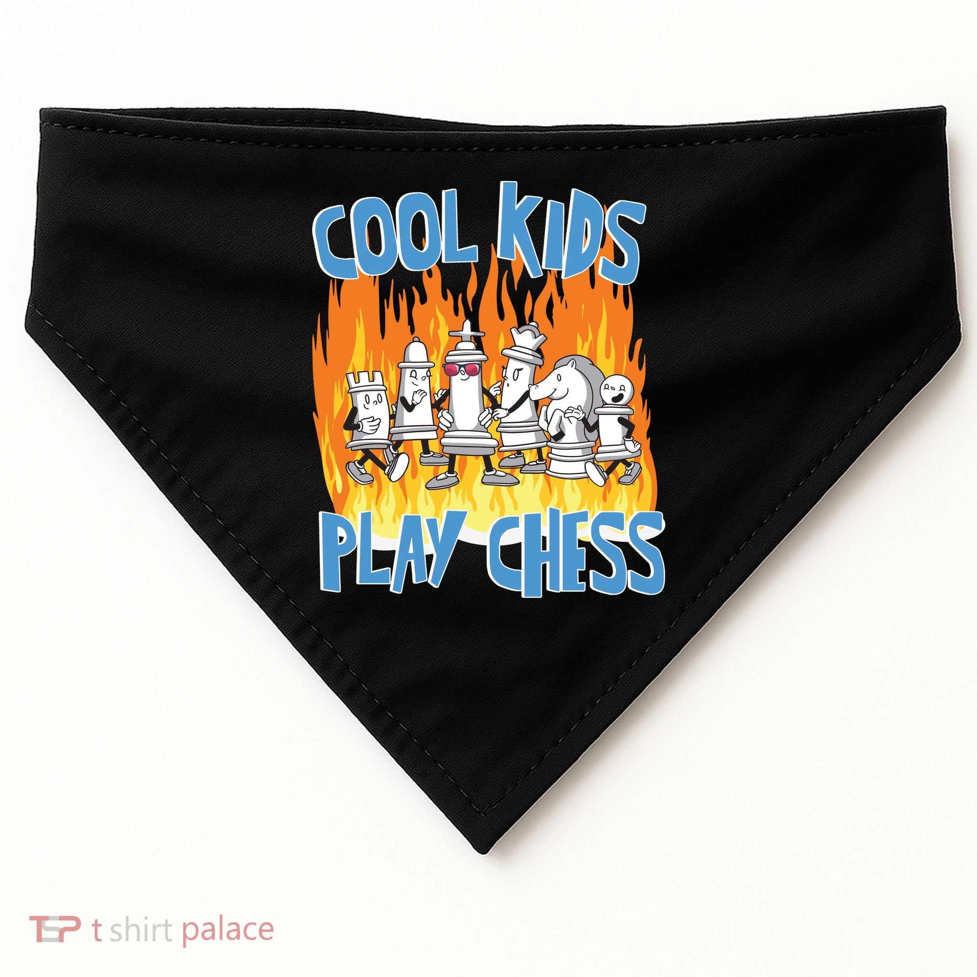 Chess Pieces Cool Kids Play Chess USA-Made Doggie Bandana