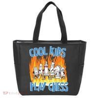 Chess Pieces Cool Kids Play Chess Tote Bag thumb 0
