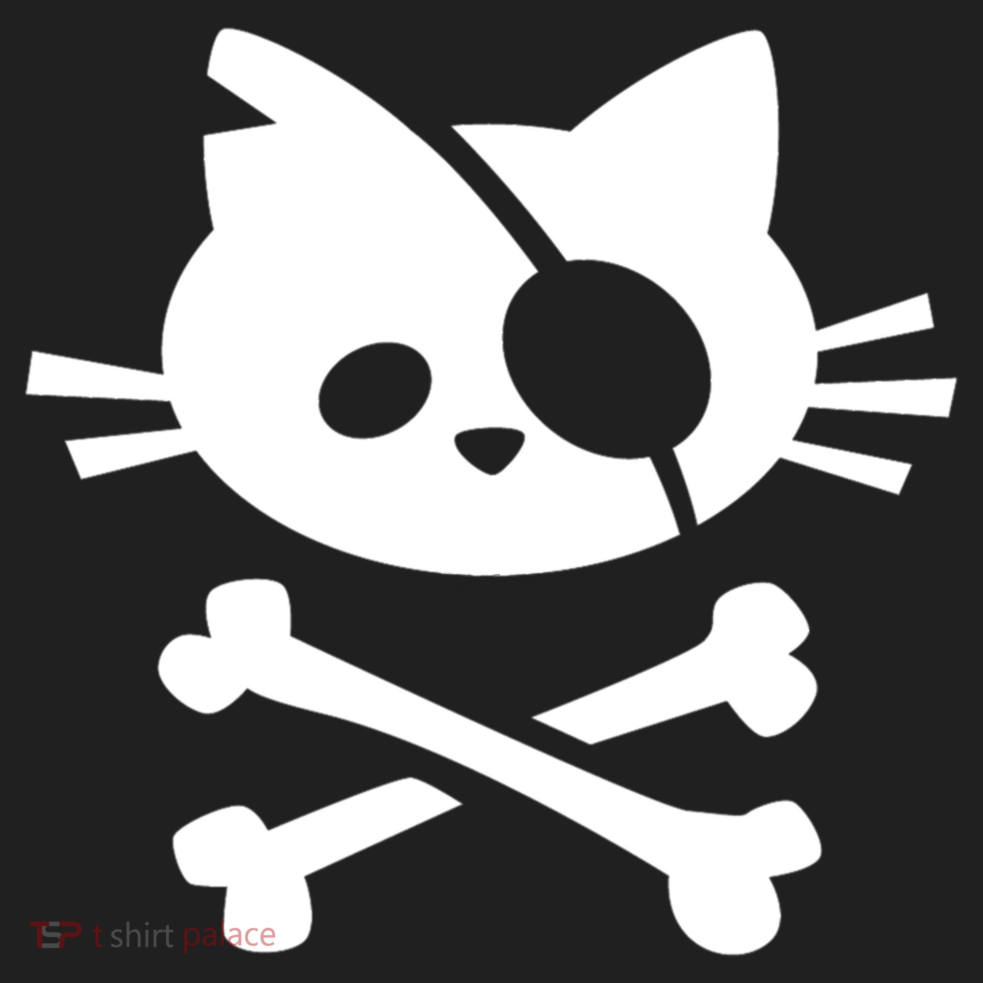 Cute Pirate Cat Skull And Crossbone Women's Sweatshirt