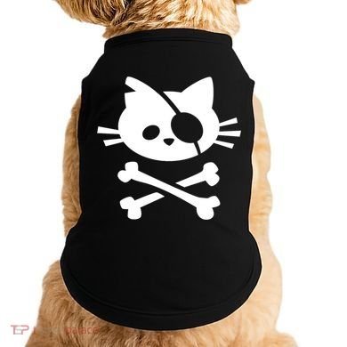 Cute Pirate Cat Skull And Crossbone Doggie Tank