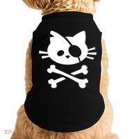 Cute Pirate Cat Skull And Crossbone Doggie Tank thumb 0