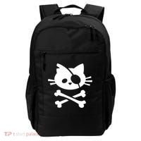 Cute Pirate Cat Skull And Crossbone Backpack thumb 0