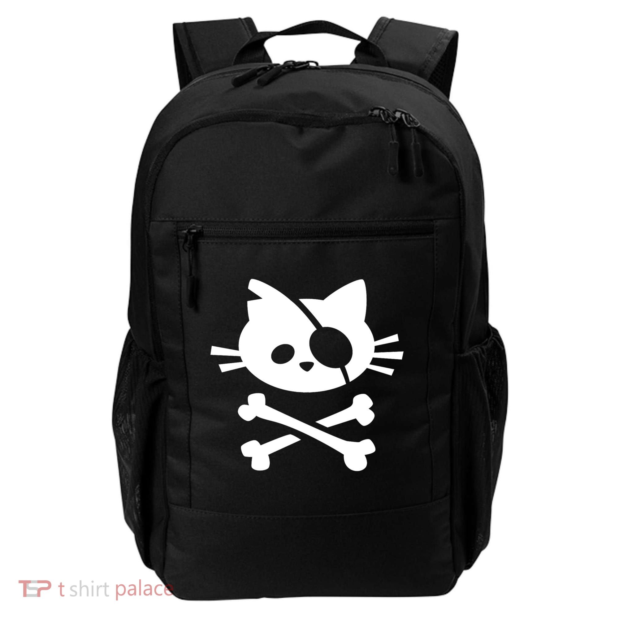 Cute Pirate Cat Skull And Crossbone Backpack