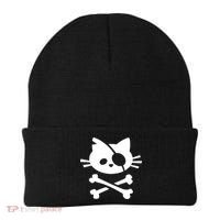 Cute Pirate Cat Skull And Crossbone Beanie thumb 0