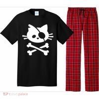 Cute Pirate Cat Skull And Crossbone Pajama Set thumb 0