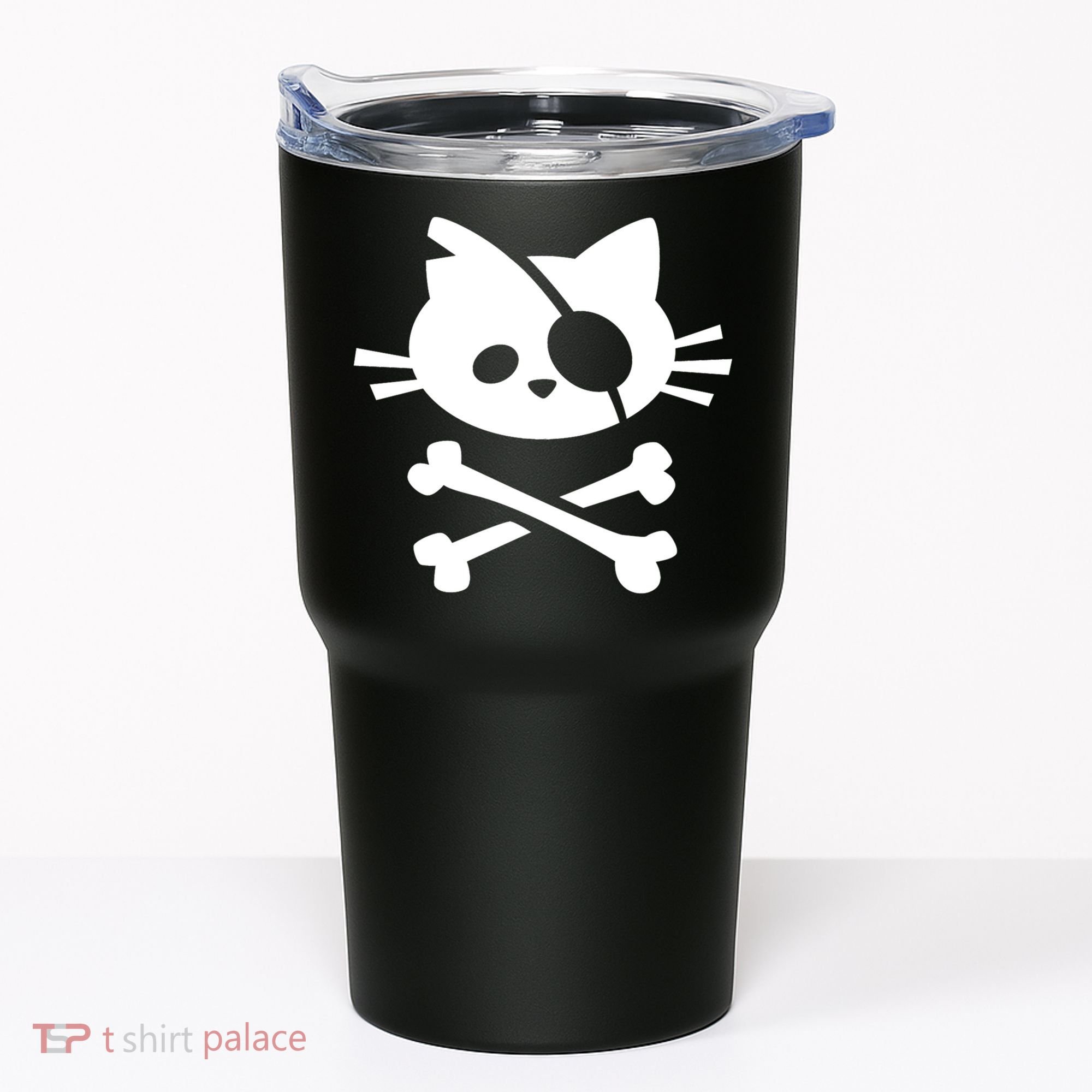 Cute Pirate Cat Skull And Crossbone Tumbler