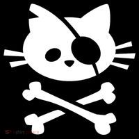 Cute Pirate Cat Skull And Crossbone Baby Bodysuit thumb 2
