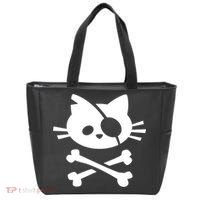 Cute Pirate Cat Skull And Crossbone Tote Bag thumb 0