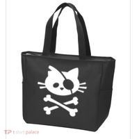 Cute Pirate Cat Skull And Crossbone Tote Bag thumb 3