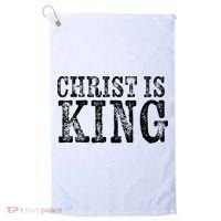 Christian Political Christ Is King Golf Towel thumb 0