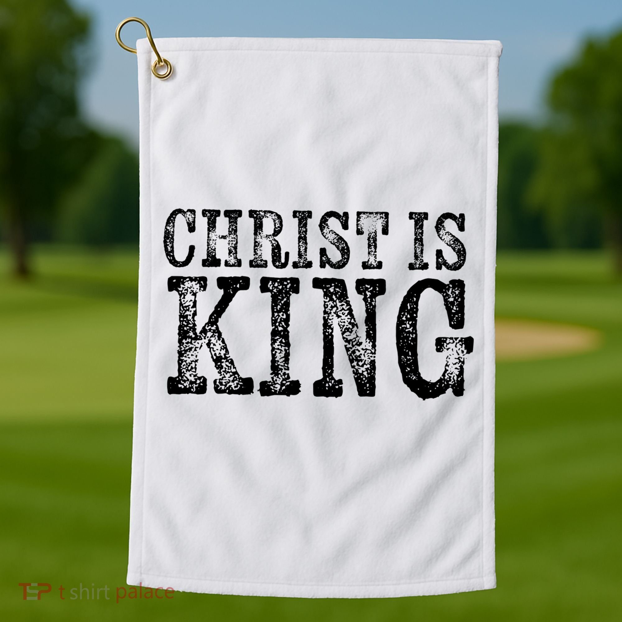 Christian Political Christ Is King Golf Towel