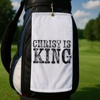 Christian Political Christ Is King Golf Towel thumb 2