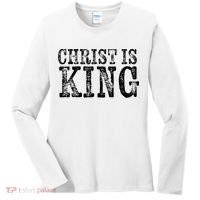 Christian Political Christ Is King Women's Long Sleeve Shirt thumb 0