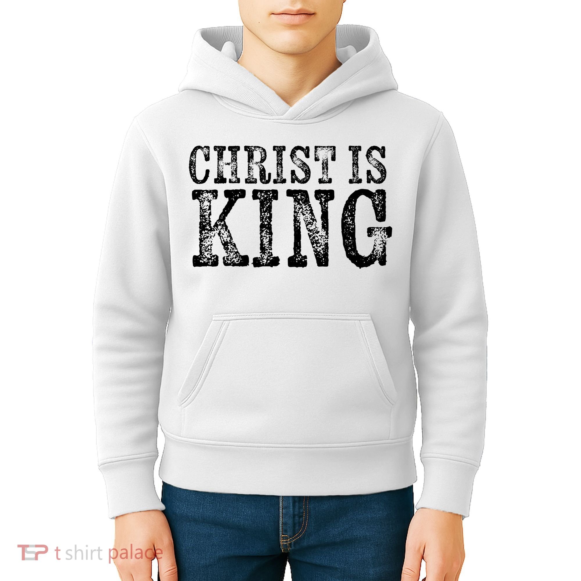 Christian Political Christ Is King Kids Hoodie