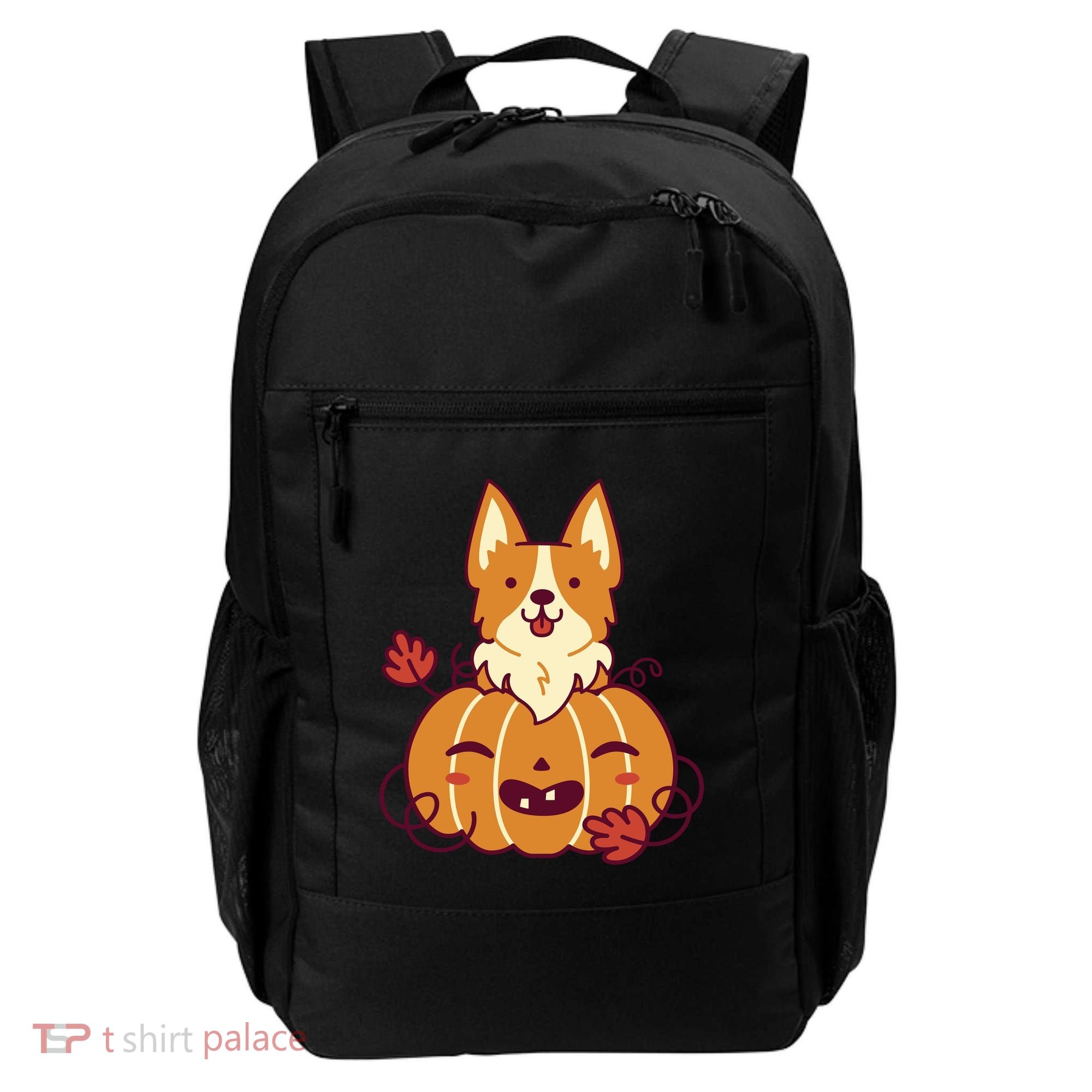 Cute Pumpkin Corgi Dog Halloween Backpack