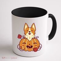 Cute Pumpkin Corgi Dog Halloween Coffee Mug thumb 1
