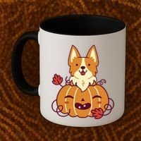 Cute Pumpkin Corgi Dog Halloween Coffee Mug thumb 2