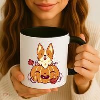 Cute Pumpkin Corgi Dog Halloween Coffee Mug thumb 3