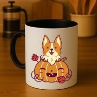 Cute Pumpkin Corgi Dog Halloween Coffee Mug thumb 4