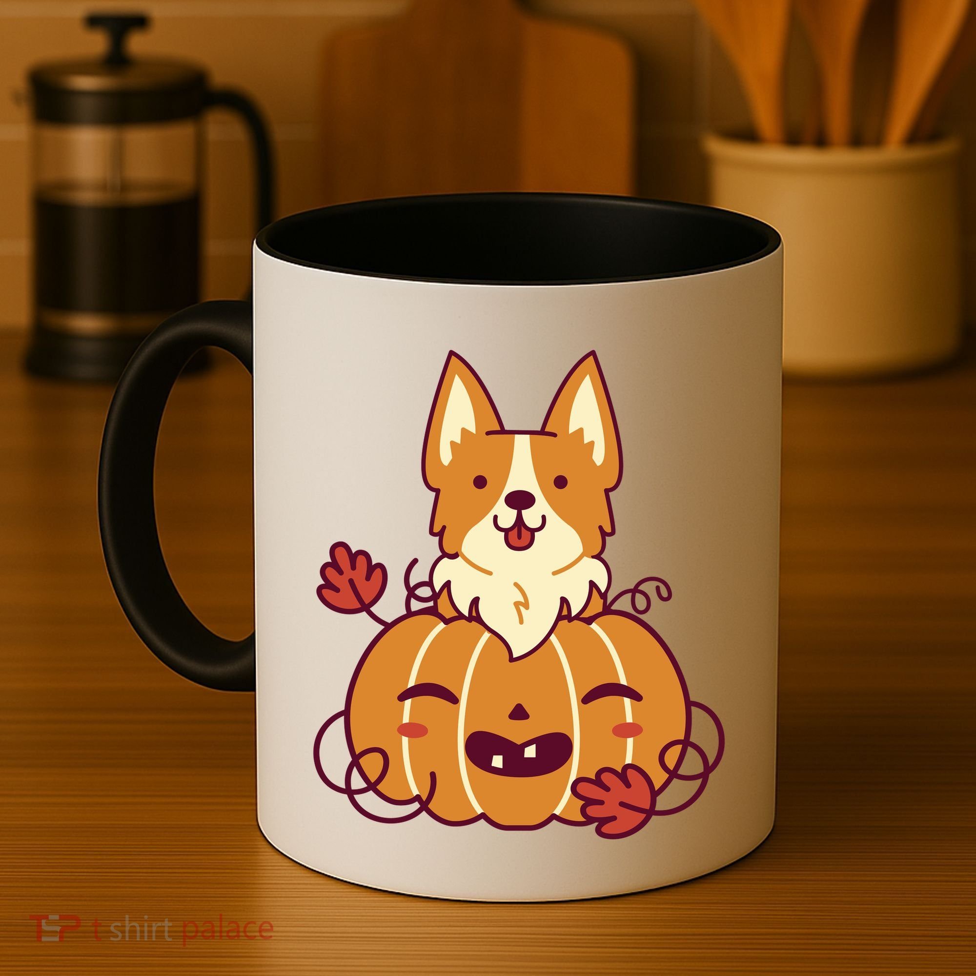 Cute Pumpkin Corgi Dog Halloween Coffee Mug