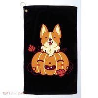 Cute Pumpkin Corgi Dog Halloween Golf Towel thumb 0