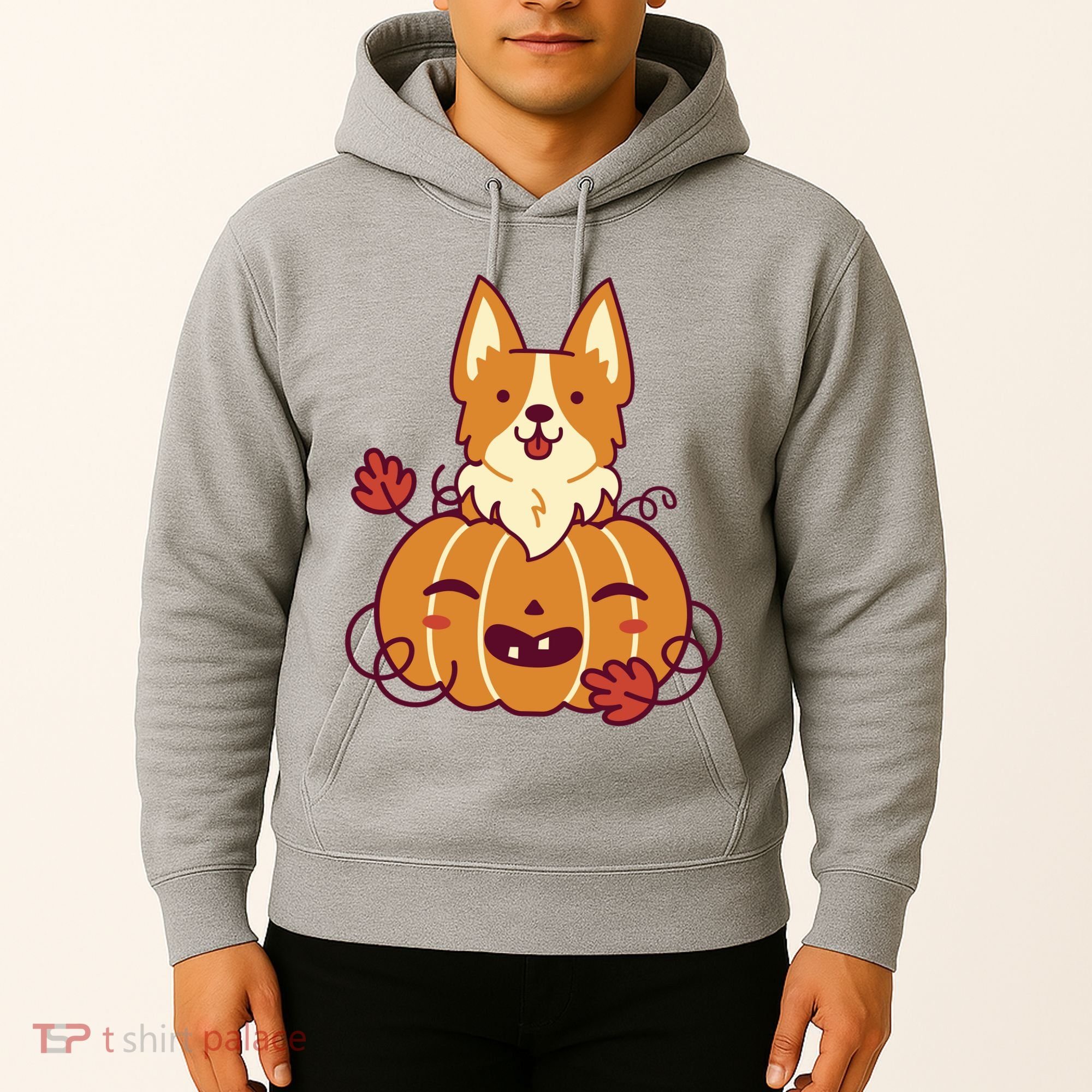 Cute Pumpkin Corgi Dog Halloween Hoodie