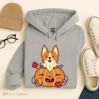 Cute Pumpkin Corgi Dog Halloween Hoodie thumb 4