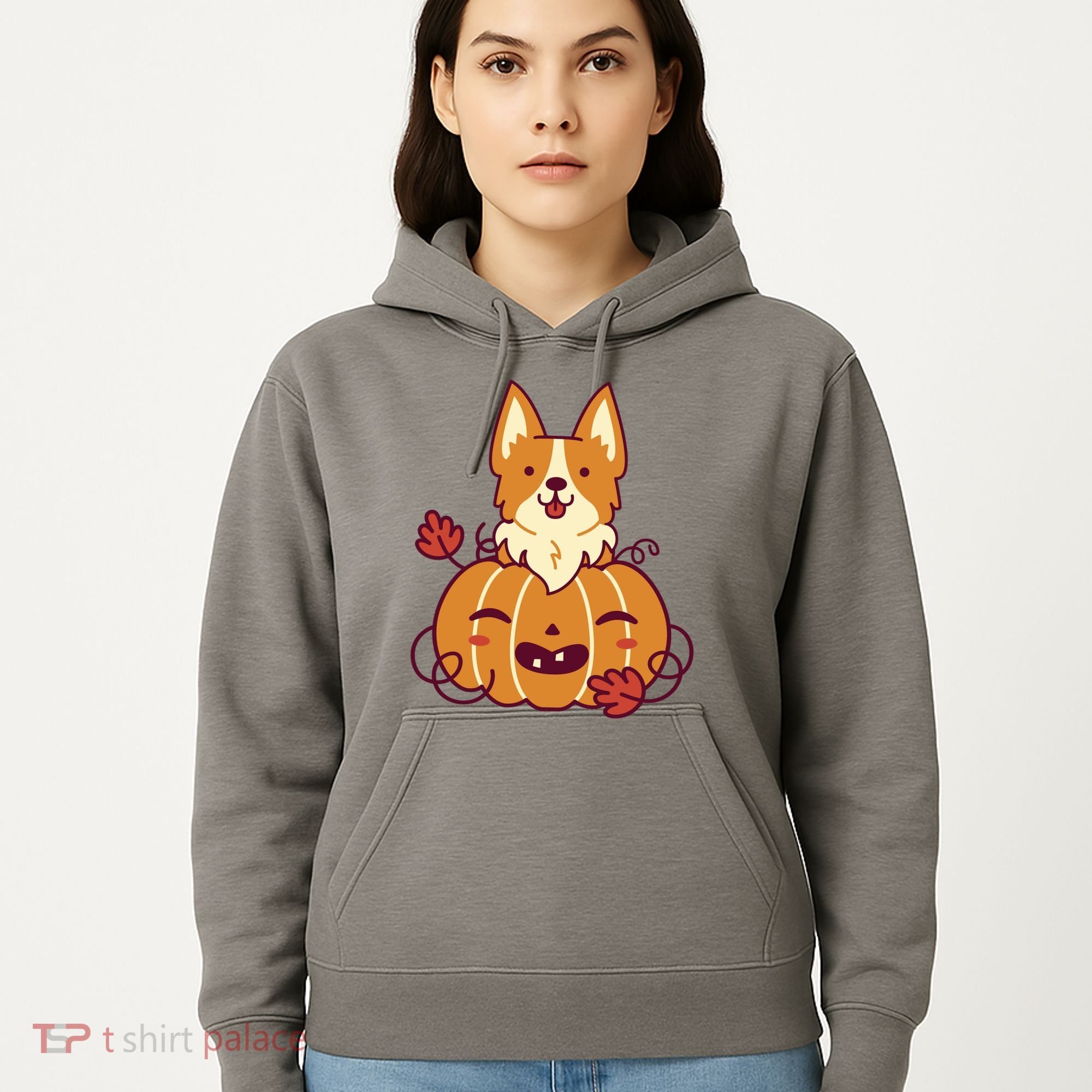 Cute Pumpkin Corgi Dog Halloween Hoodie