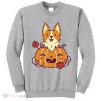 Cute Pumpkin Corgi Dog Halloween Sweatshirt thumb 0