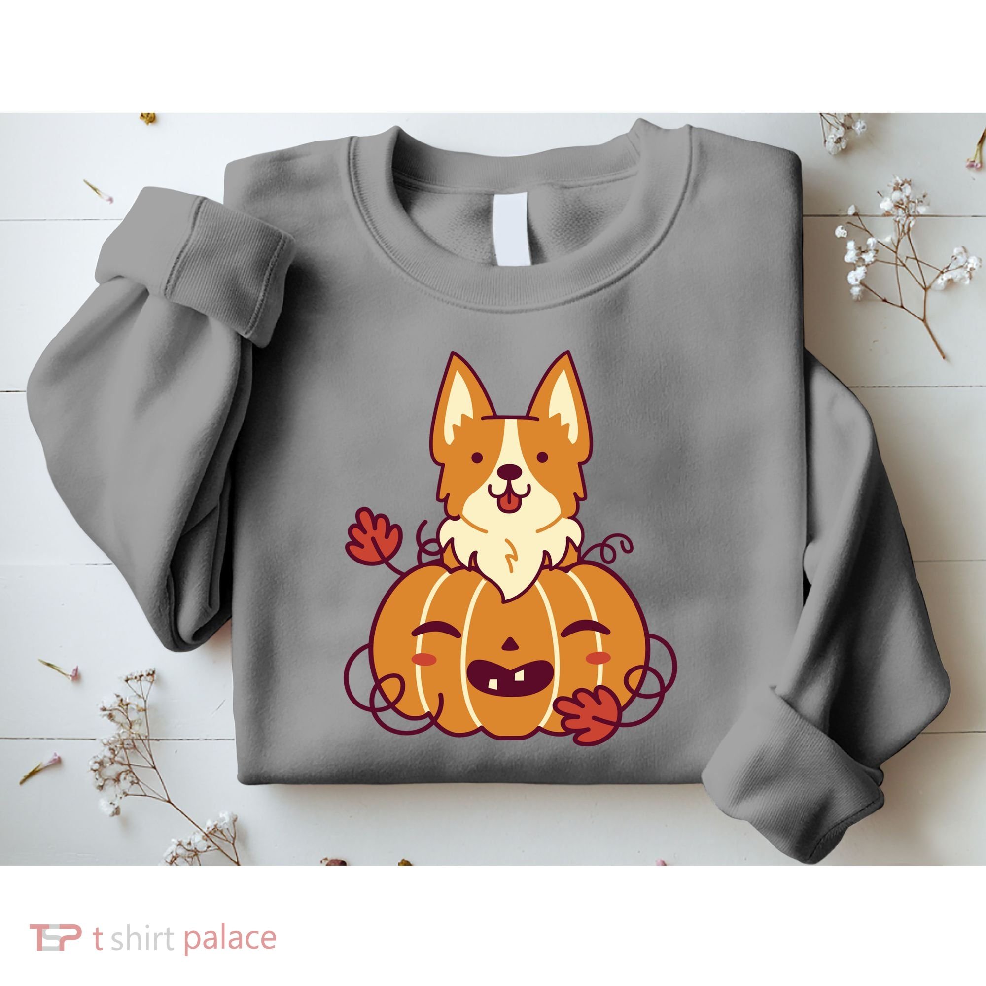 Cute Pumpkin Corgi Dog Halloween Sweatshirt