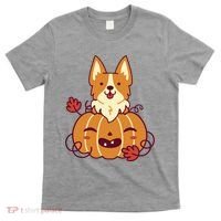 Cute Pumpkin Corgi Dog Halloween T-Shirt thumb 0