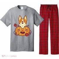 Cute Pumpkin Corgi Dog Halloween Pajama Set thumb 0