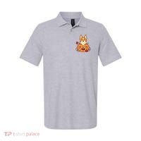 Cute Pumpkin Corgi Dog Halloween Polo thumb 0