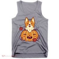 Cute Pumpkin Corgi Dog Halloween Tank Top thumb 0